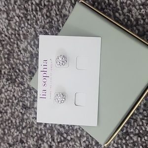 Lia Sophia crystal ball earrings